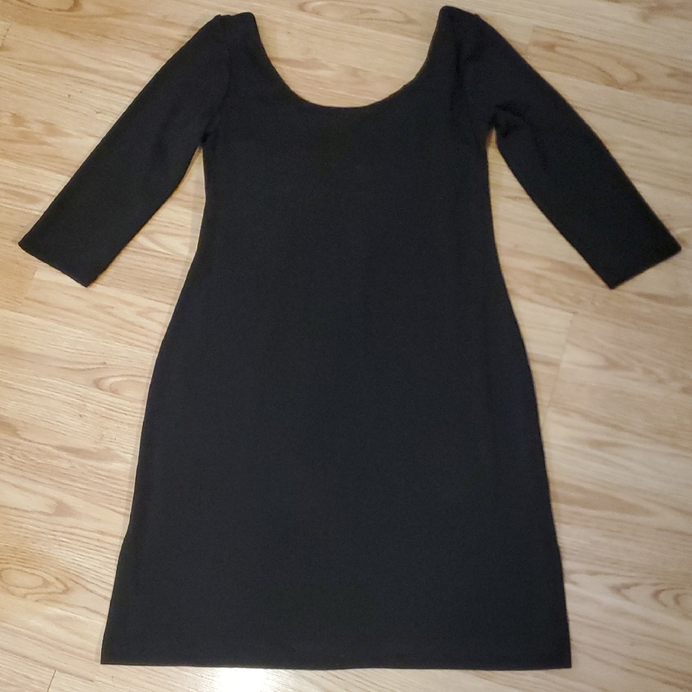 Carilyn Vaile "Little Black Dress" Bodycon 3/4 Sleeve Dress - Size Medium